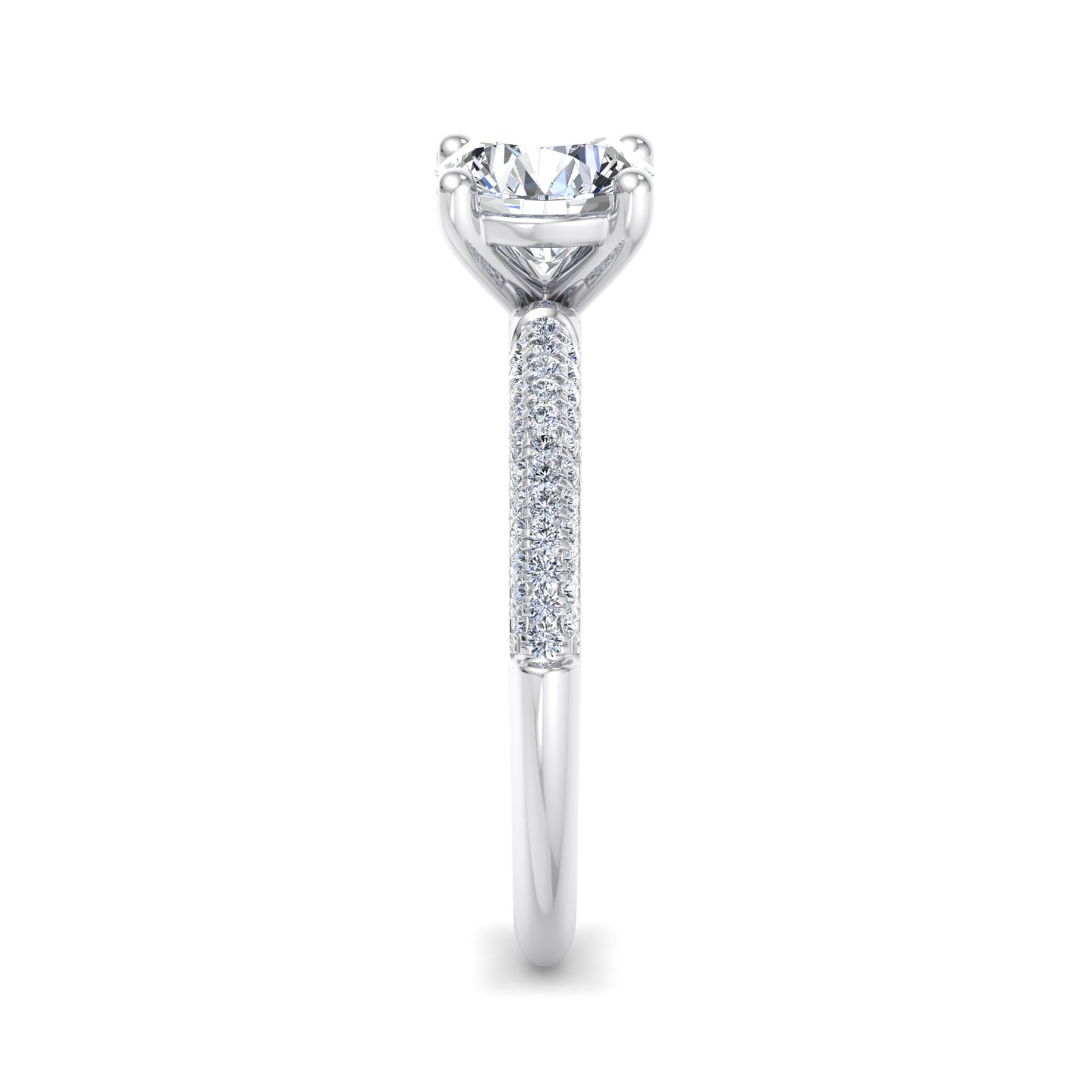 Imani Triple Pave Engagement ring